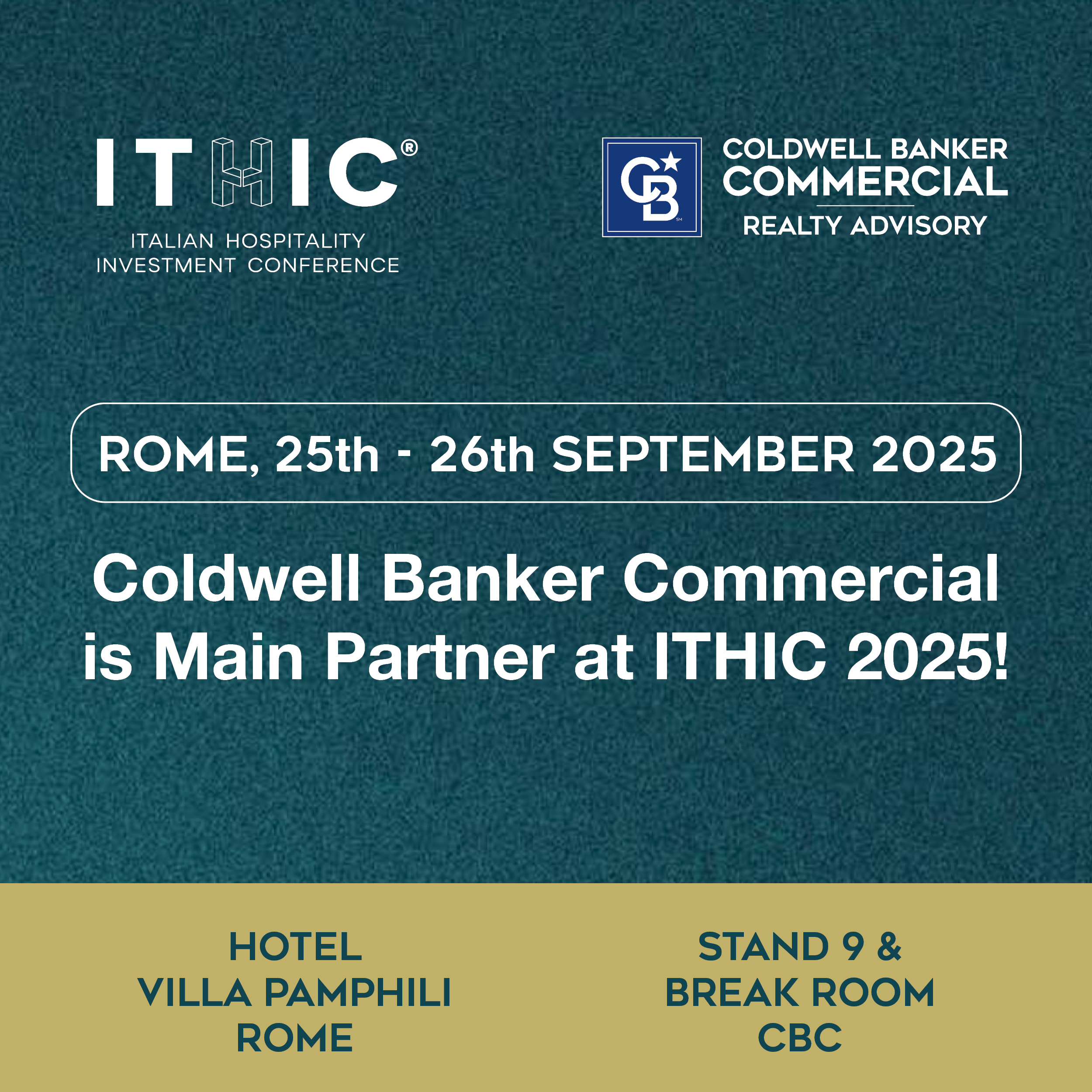 CB COMMERCIAL È MAIN PARTNER DI ITHIC 2025
